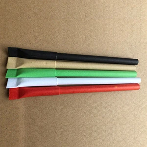 Factory Eco-friendly Hot saling stocked Kraft paper ball pen customized advertising ball pen for promotion