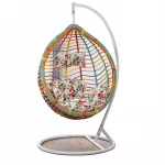 Factory Hot Selling Indoor Hanging Rattan Wicker Double Seat Garden Egg Swinging Chairs Patio Outdoor Swing Chair
