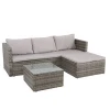 Factory price L shape PE wicker rattan outdoor furniture garden sofa sets
