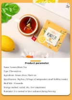 Factory price shelf life 18 months lemon black tea tea bag