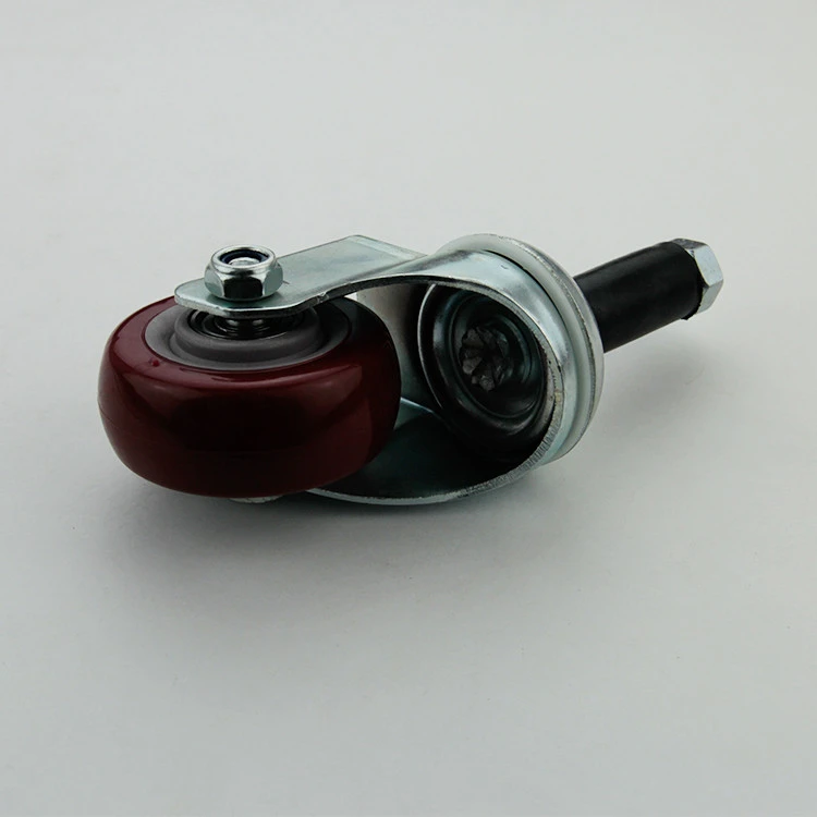 Factory prices 3 inch industrial universal  wheel caster with purplish red