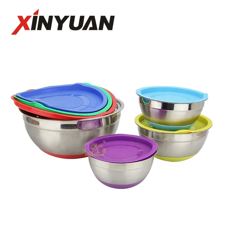 Factory specialty customization steel mixing bowl kitchenware stainless steel mixing  salad bowl set
