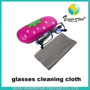 Factory Supply Grey Color Saw Edge Microfiber Lens Cleaning Cloth Personalized