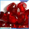 Factory supply red glass pebble for decoration,landscaping purple rainbow pebble stone,shining pebble