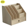 factory supply unfinished custom desk top wooden organizer