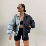 Factory wholesale Totem contrast stitching jacket womens clothing women coats winter coat women