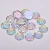 Import Fashion 20mm Sew On Pink AB Round Crystal Acrylic Gems Stones Flat Back Strass Applique Rhinestone for Clothes Needlework from China