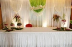 Fashion Ice Silk Solid Table Skirt Wedding banquet fabric decorative Table Skirt New arrival 2015