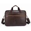 Fashion Mens Genuine Leather Briefcase Business Shoulder Bag Crazy Horse Leather Mens Bag Briefcase