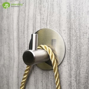 Fashion Round Stainless Steel Wall mount Single Bathroom Shower Hook Towel Robe Hook