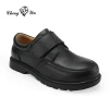 Fashion Wholesale black genuine  leather upper with pig skin lining Kids Student School Shoes for Kids