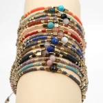 Fashionable adjustable miyuki seed beads accessories women hand jewelry bracelet chain simple weave beaded bracelet
