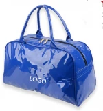 Fashionable bright leather PU bag patent leather mirror waterproof handbag for men and women sports and fitness bag