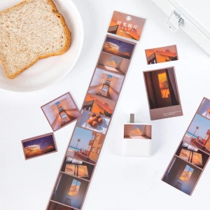 Film Series Sticker Aesthetic Fantasy Sky Holiday Time Memory Journaling Decoration Sticker PET Material Masking Adhesive Tapes