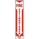 Fire Extinguisher, Do Not Block Sign 5-pk. - 3" x 13.5" Permanent Adhesive Vinyl with Rounded Corners