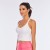 Import Fitness Apparel Solid White Color Sportswear Women Cross Back Yoga Wear Sleeveless Crop Top Gym Wear from China