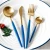 flatware 18/10 gold plated cutlery matt black dinnerware set