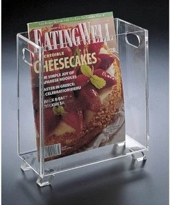 Floor Standing Acrylic Magazine Holder Perspex Newspaper Storage Rack