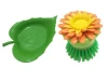 flower kitchen dish wash cleaning basin palm pot brush