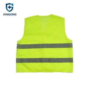 Fluorescent Yellow Safety Clothing Protective With Pocket Military Reflective Vest