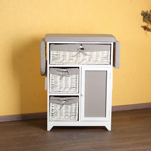 Folding Wicker Furniture Top Grade Cabinet With Ironing Board