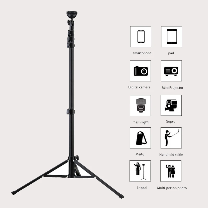 Fotopro Multi-function Hot Selling Aluminum Ring Light Tripod for Live Broadcast