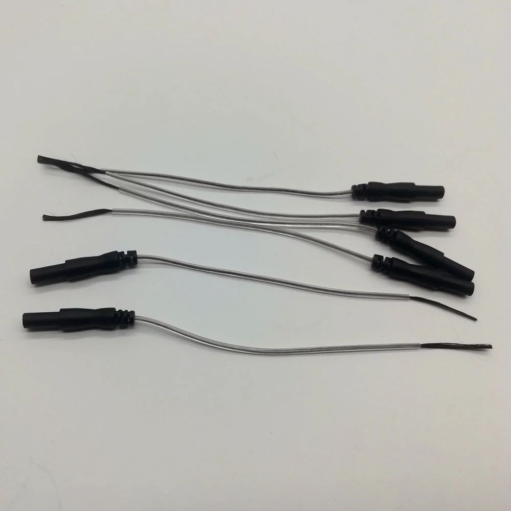 Free samples Carbon fiber tens lead wire pig tails electrode cable for tens electrodes