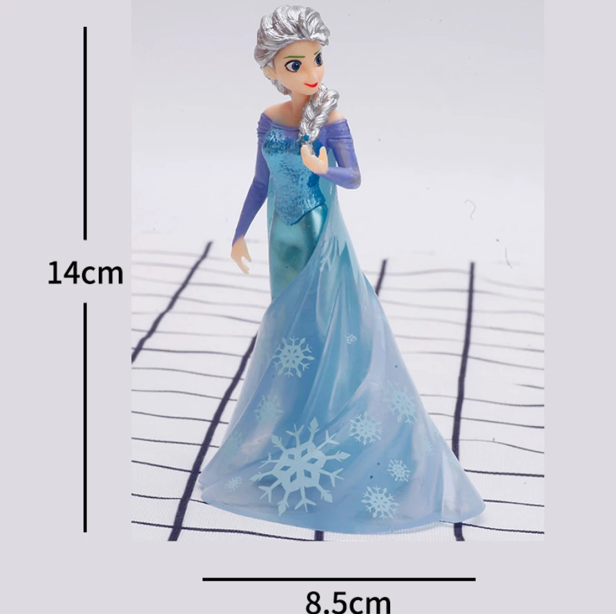 Free Shipping 14cm Frozen Princess Elsa Action Figures PVC Model Dolls collectible Girls Toys