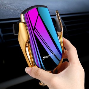 Free Shipping Dropshipping 2020 New 10W Wireless Automatic Sensor Car Phone Holder and Charger R1 Wireless Car Charger