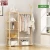 Import Free-Standing Closet  Multi-function Large Garment Rack with Storage Hanging Rods Pine Wood Heavy Duty Clothes Organizer from China