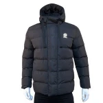 Fuzhou outdoor wholesaler new design black carbon fiber custom  ultra light down men USB  heated jacket