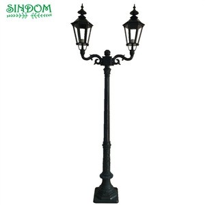 Garden decorative five arm yard lamp post aluminium street light pole