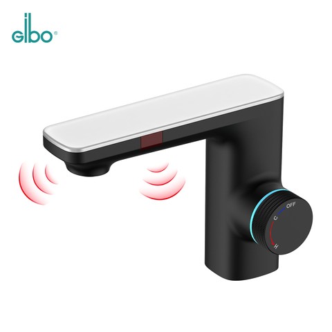 Gibo smart electric touchless infrared black sensor faucet bathroom basin