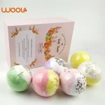 Gift Set 6 Bath Bombs with Organic Coconut Oil, Rich Shea Butter