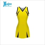 Girls custom sublimation V neck netball dress, league sportswear netball tennis uniforms