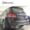 GLE class W166 GLE63 rear diffuser for GLE320 GLE400 to GLE63 style rear spoiler with muffler tips exhaust pipes