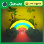Glovion Cute desk lamp for baby sleep sound and light control wall sticker light multi-color novelty decorative bedroom lamp