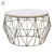 Import Gold modern living room furniture hotel glass top iron metal round coffee table from China