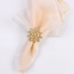 Gold western food metal napkin ring napkin buckle napkin ring flower-shaped mouth cloth ring