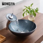 Good Price Luxury Modern Toilet Sanitary Wash Hand Washbasin Decorative Vanity Sinks Bathroom Art Counter Basin with Pedestal