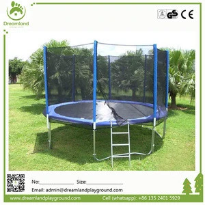 good quality gymnastic outdoor trampoline with safety enclosure