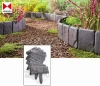 Grey Interlocking Faux Cobble natural Stone Effect Landscaping Lawn Grass Edging Garden Plastic Plant Flower Bed Border