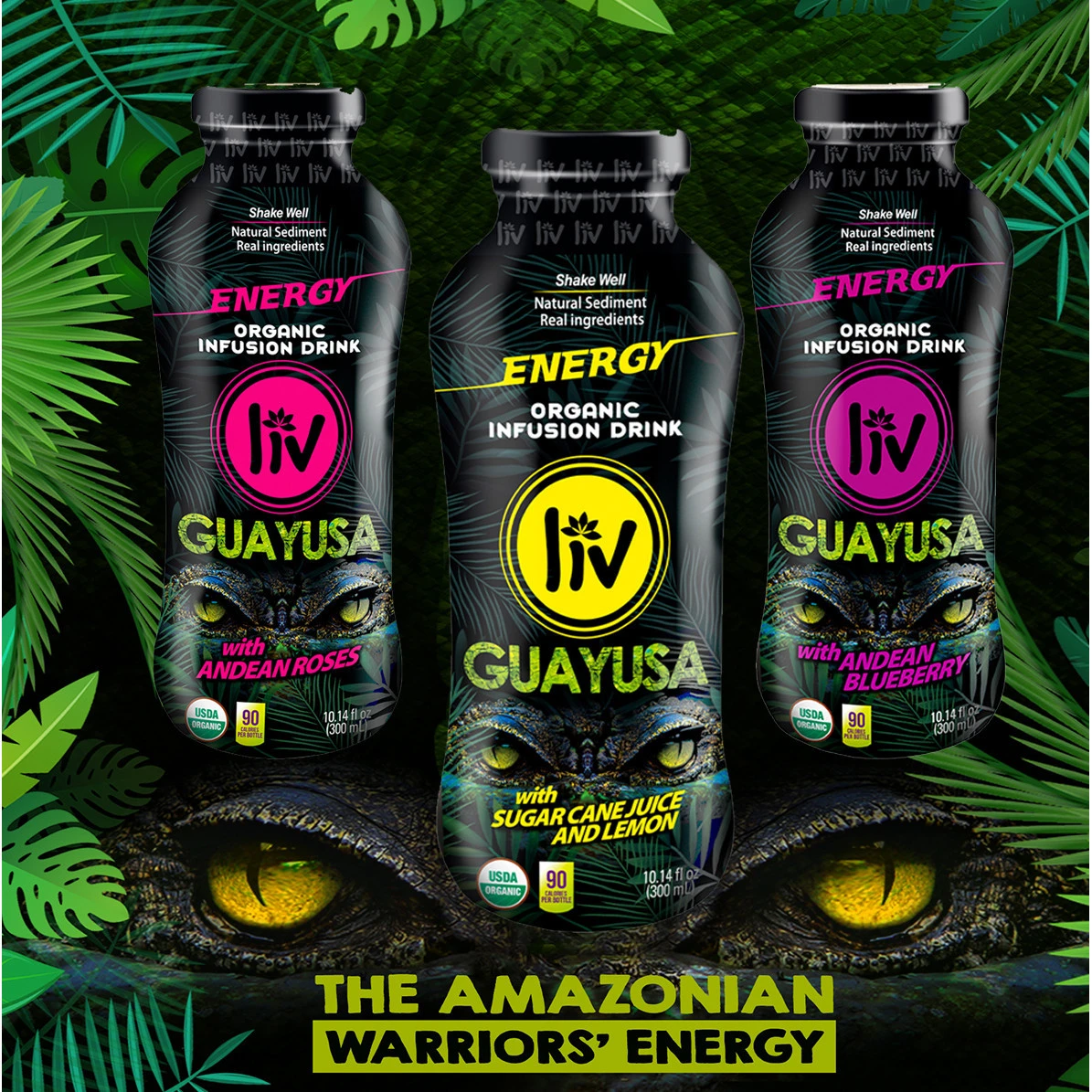 Guayusa Energy Drink Lemon 100% Natural Amazonian Ingredients 100% Natural Organic Refreshing Energizing Drinks