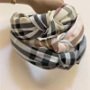 Hair Accessories Women Plaid Vintage Headbands Knotted Stripe Hairband
