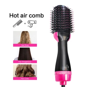 Hair Dryer One Step Hair Straightener Hair Curler Brush 3 In 1 Brush Blow Dryer Styler For Woman Hot Air Brush