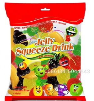 Halal OEM sweet fruit shaped jelly candy factory direct