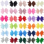 Handmade baby grosgrain ribbon bow ,hair ribbon bow with alligator clip
