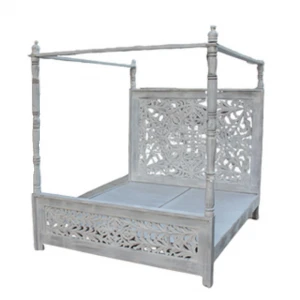 Handmade Decorated Indian Wood Made Unique And Best Quality Durable Design Home Decor wooden Furniture Bed