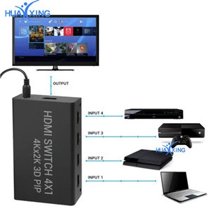HDMI KVM Switch with USB 2.0 4K 4 Input 1 Output Support HDCP Audio