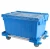 Heavy duty stackable attached lid plastic crates for storage and moving